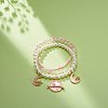 3Pcs 3 Style Shell Pearl & Glass Seed Beaded Stretch Bracelets Set BJEW-JB08705-02-2