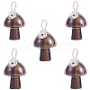 Natural Tiger Eye Pendants PALLOY-SW0004-01-1