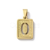 304 Stainless Steel Alphabet Pendants STAS-S152-01G-O-1