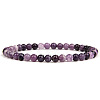 4mm Round Natural Lepidolite Beads Bracelet for Men KG3069-38-1