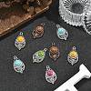 Bohemian Dyed Synthetic Turquoise Pendants FIND-YWC0003-02AB-01-4