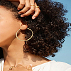 1Pair Alloy Hoop Earrings EJEW-LP0008-029LG-1