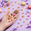 120Pcs Opaque Resin Cabochons RESI-GA0001-46-3