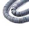 Flat Round Handmade Polymer Clay Beads CLAY-R067-10mm-40-3