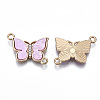 Eco-Friendly Alloy Micro Pave Clear Cubic Zirconia Links Connectors X-ENAM-Q437-058C-NR-2