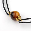 Gemstone Adjustable Link Bracelets X-BJEW-JB01554-01-3