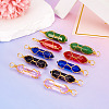10Pcs 5 Colors Glass Pendants GLAA-TA0002-70-3