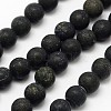 Natural Serpentine/Green Lace Stone Beads Strands G-D676-6mm-1
