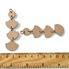 Flat Round & Fan Poplar Wood Big Pendants WOOD-G019-03A-3