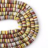 Handmade Polymer Clay Beads Strands CLAY-R089-8mm-T025-5