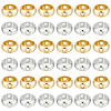 GOMAKERER 100Pcs 2 Colors Brass Beads Frames KK-GO0001-62-1