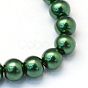 Baking Paint Pearlized Glass Pearl Round Bead Strands X-HY-Q003-4mm-75-2