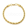Ion Plating(IP) 5MM 201 Stainless Steel Rope Chain Bracelets for Women BJEW-R318-02G-1