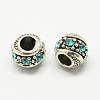 Alloy Rhinestone European Beads MPDL-R036-08C-1