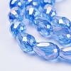 Electroplate Glass Beads Strands EGLA-D015-15x10mm-10-2