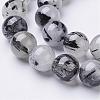 Natural Black Rutilated Quartz Beads Strands G-D295-10mm-2