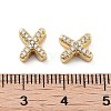 Rack Plating Brass Micro Pave Clear Cubic Zirconia Beads KK-G500-30G-X-3