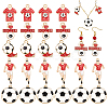 30Pcs 5 Styles Alloy Enamel Pendants ENAM-PH0003-40-1