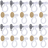 20Pcs 2 Styles 304 Stainless Steel & Plastic Clip-on Earring Findings STAS-SC0006-82-1