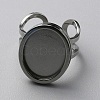 304 Stainless Steel Cuff Ring Components FIND-WH0129-73P-1