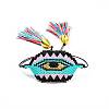 Miyuki Seed Braided Bead Bracelet with Double Tassel BJEW-A121-17-2