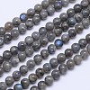 Natural Labradorite Round Bead Strands G-I156-01-8mm-1