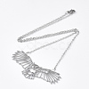 Non-Tarnish 201 Stainless Steel Pendant Necklaces NJEW-T009-JN060-1-40-2