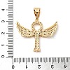 Brass Micro Pave Cubic Zirconia Pendants KK-D061-03G-3