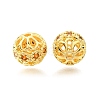 Brass Micro Pave Clear Cubic Zirconia Beads KK-C258-07G-1