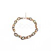 Colorful Aluminum Enamel Cable Chain Necklace for Women NJEW-TAC0001-006-1