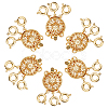 3-Strand 6-Hole Brass Box Clasps FIND-SC0003-31G-1