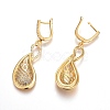 Brass Micro Pave Cubic Zirconia Jewelry Sets SJEW-F189-03G-4