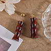 Wood Bamboo Joint Shaped Perfume Bottle Big Pendants WOOD-WH0001-09-4
