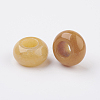 Natural Yellow Jade European Beads X-G-G740-14x8mm-09-2