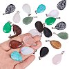 Drop Gemstone Pendants G-PH0026-08-3