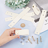 Imitation Leather Cabinet Handle Pull Knob DIY-WH0258-80B-3