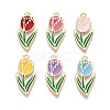 Alloy Enamel Pendants ENAM-T024-33M-G-1