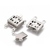 Tarnish Resistant 304 Stainless Steel Box Clasps STAS-P249-05P-2