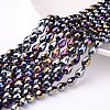 Electroplate Glass Beads Strands EGLA-D015-12x8mm-14-1