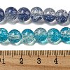 Transparent Crackle Baking Paint Glass Beads Strands DGLA-T003-01A-M-3