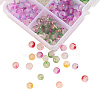 400Pcs 10 Colors Frosted Spray Painted Glass Beads Strands GLAA-CJ0001-39-3