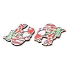 Single Face Printed Wood Big Pendants WOOD-D025-09-3