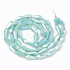 Electroplate Opaque Solid Color Glass Beads Strands EGLA-T008-12B-2