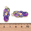 Alloy Enamel Pendants ENAM-T022-39KCG-05-3
