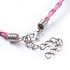 Trendy Braided Imitation Leather Bracelet Making BJEW-S076-015-4