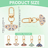 20Pcs 5 Styles Moth Alloy Enamel Pendant Decorations HJEW-PH02257-2