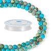 DIY Natural Regalite/Imperial Jasper/Sea Sediment Jasper Beads Bracelets  Making KIts DIY-TA0002-69A-2