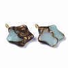 Assembled Synthetic Imperial Jasper and Bronzite Pendants G-S366-002B-2