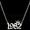 Crown Birth Year 201 Stainless Steel Pendant Necklaces for Women FS-WG4E8F2-43-1