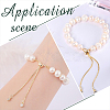 8Pcs 4 Colors Brass Box Chains Slider Bracelet Making with Clear Cubic Zirconia KK-AR0002-83-5